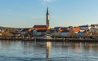 Vilshofen in winter, Germany